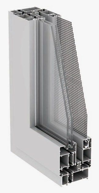 WPC90C insulated integrated casement window with screen